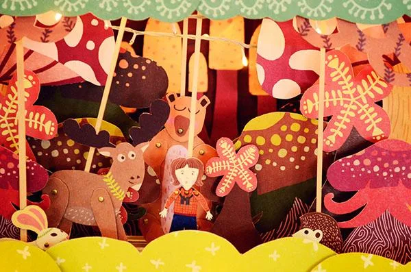 Contoh visual gaya Cut Out Animation