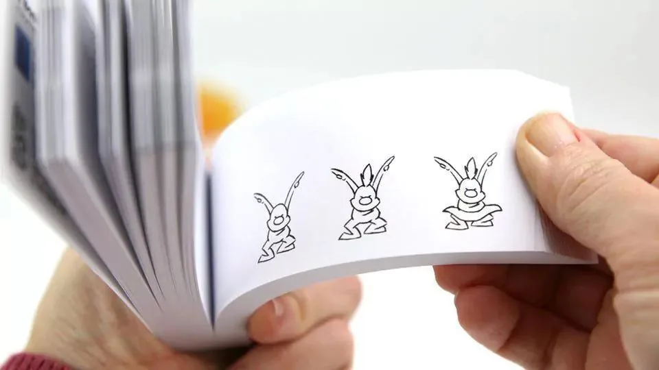 Contoh visual gaya Flipbook
