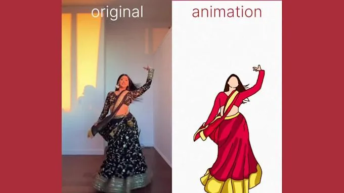 Contoh visual gaya Rotoscope Animation