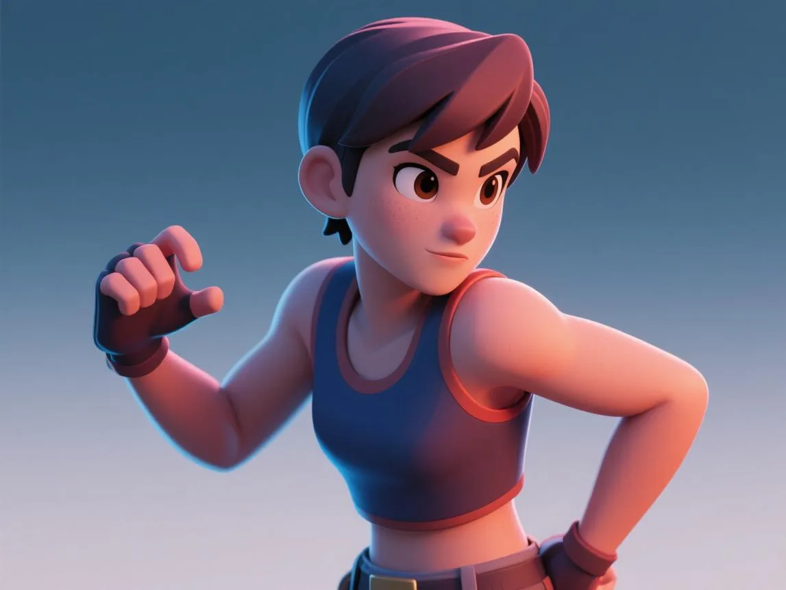 Contoh visual gaya Cel Shading / Toon-Shaded